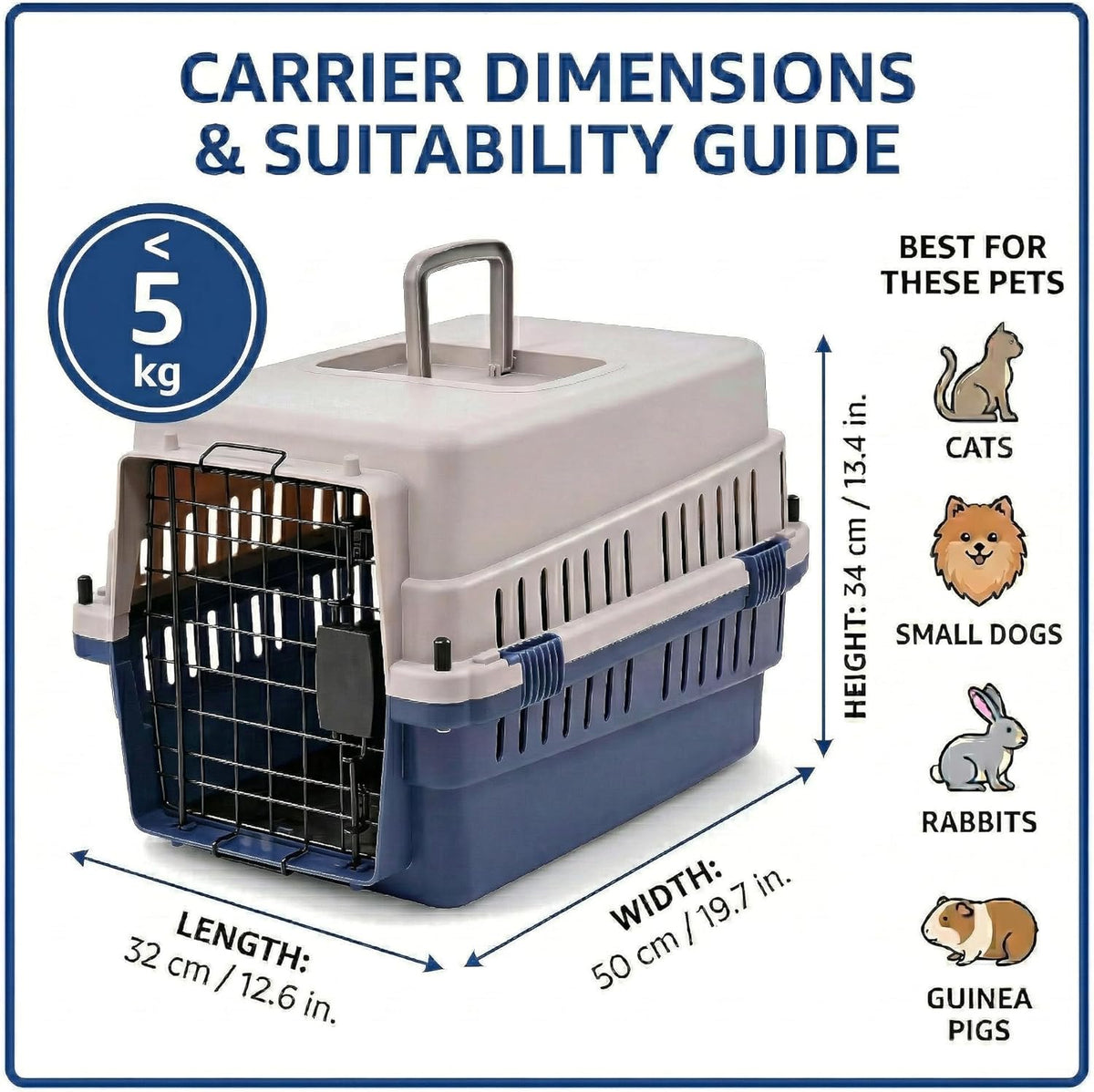 20-Inch Pink Hard Shell Pet Carrier for Small Dogs & Cats Under 15 Lbs