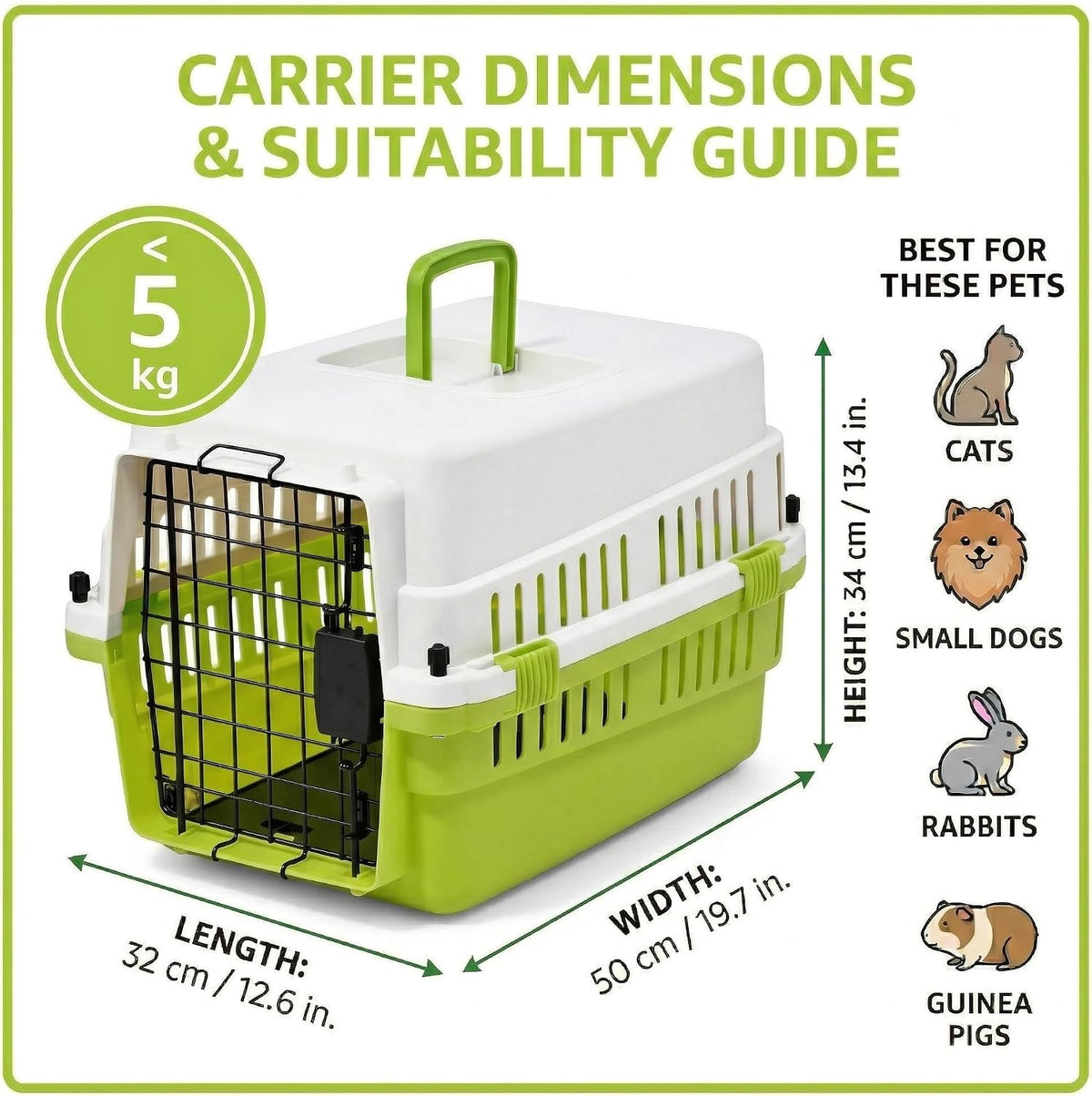 20-Inch Pink Hard Shell Pet Carrier for Small Dogs & Cats Under 15 Lbs