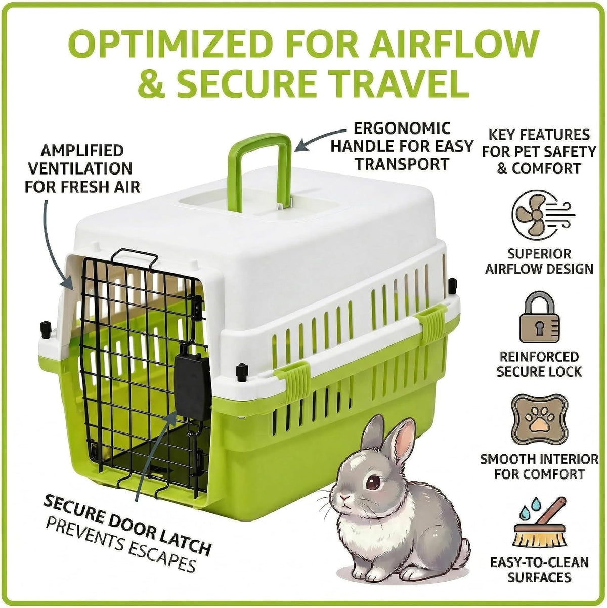 20-Inch Pink Hard Shell Pet Carrier for Small Dogs & Cats Under 15 Lbs
