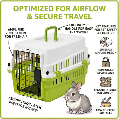 20-Inch Pink Hard Shell Pet Carrier for Small Dogs & Cats Under 15 Lbs