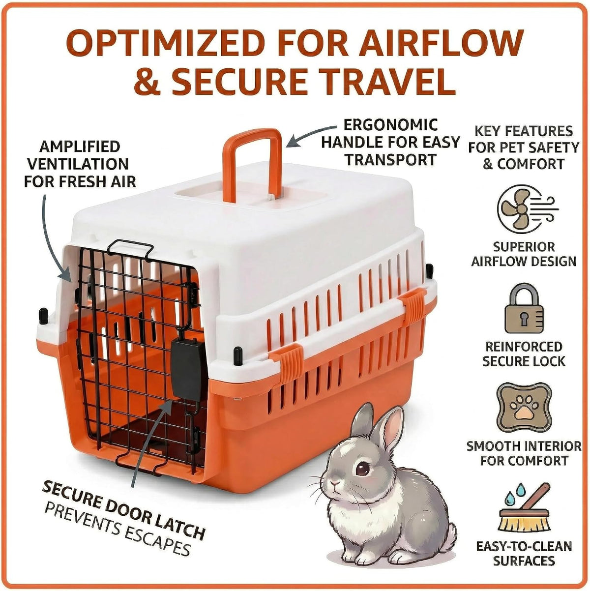 20-Inch Pink Hard Shell Pet Carrier for Small Dogs & Cats Under 15 Lbs