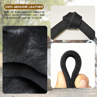 Leather Dog Leash 6ft x 3/4 inch,Strong Heavy Duty Genuine Leather Braided Dog Training Leash, Soft and Comfortable Leather Leash for Large Dogs, Medium Small Dogs (Brown, 6FT*3/4in)