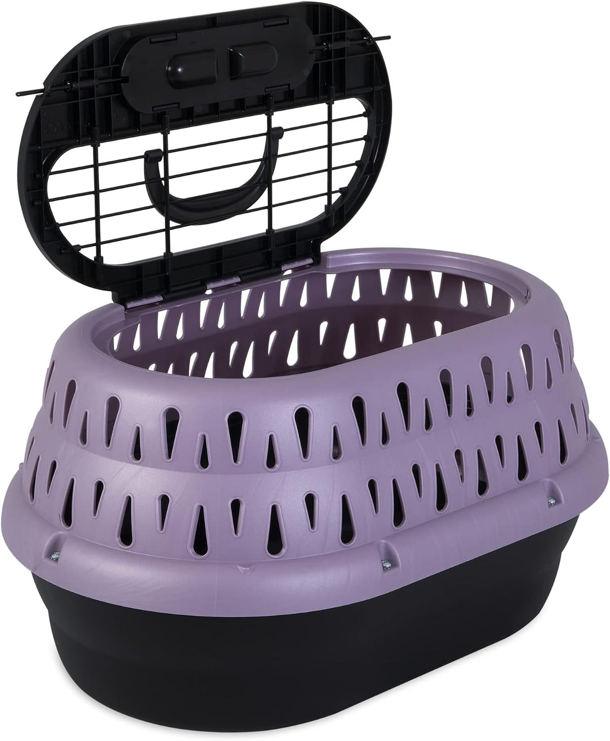 Two Door Plastic Pet Kennel for Small Dogs and Cats, 19in, White