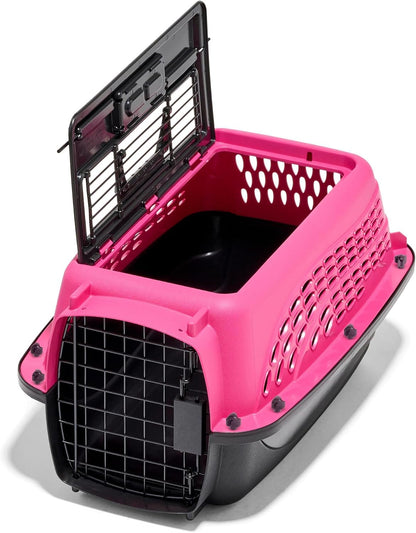 Two Door Plastic Pet Kennel for Small Dogs and Cats, 19in, White