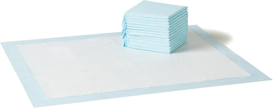 Leak-Proof Dog and Puppy Potty Training Pee Pads with Quick-Dry 5-Layer Surface, Standard Absorbency, Giant Size, 27.5 x 44 Inch, Blue & White, 40-Pack