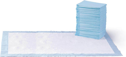 Leak-Proof Dog and Puppy Potty Training Pee Pads with Quick-Dry 5-Layer Surface, Standard Absorbency, Giant Size, 27.5 x 44 Inch, Blue & White, 40-Pack