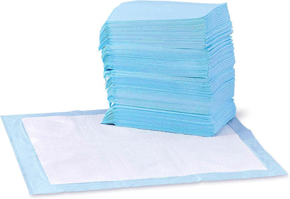 Leak-Proof Dog and Puppy Potty Training Pee Pads with Quick-Dry 5-Layer Surface, Standard Absorbency, Giant Size, 27.5 x 44 Inch, Blue & White, 40-Pack