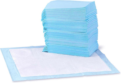 Leak-Proof Dog and Puppy Potty Training Pee Pads with Quick-Dry 5-Layer Surface, Standard Absorbency, Giant Size, 27.5 x 44 Inch, Blue & White, 40-Pack