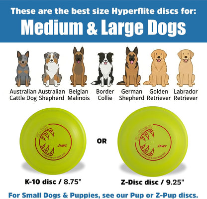K-10 Jawz Puncture Resistant Dog Flying Disc, Medium-Large