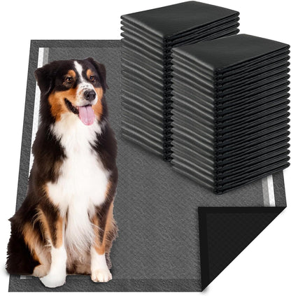 Charcoal Dog Pee Pads Extra Large 28“x34”, Puppy Pads XL 30 Count, Potty Pads for Dogs, Disposable Urine Bed Pads for Odor-Control, X-Large Piddle Underpads, Training Liners for Housebreaking