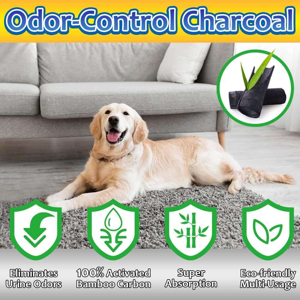 Charcoal Dog Pee Pads Extra Large 28“x34”, Puppy Pads XL 30 Count, Potty Pads for Dogs, Disposable Urine Bed Pads for Odor-Control, X-Large Piddle Underpads, Training Liners for Housebreaking