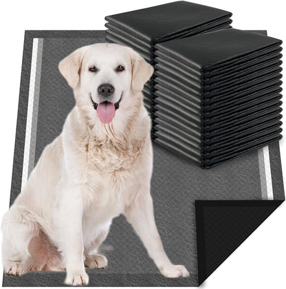 Charcoal Dog Pee Pads Extra Large 28“x34”, Puppy Pads XL 30 Count, Potty Pads for Dogs, Disposable Urine Bed Pads for Odor-Control, X-Large Piddle Underpads, Training Liners for Housebreaking