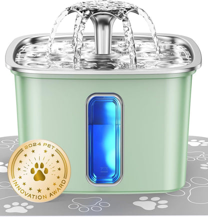 Innovation Award Winner Stainless Steel Cat Water Fountain, 108oz