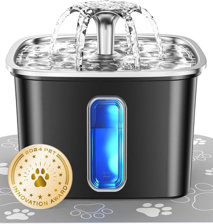 Innovation Award Winner Stainless Steel Cat Water Fountain, 108oz