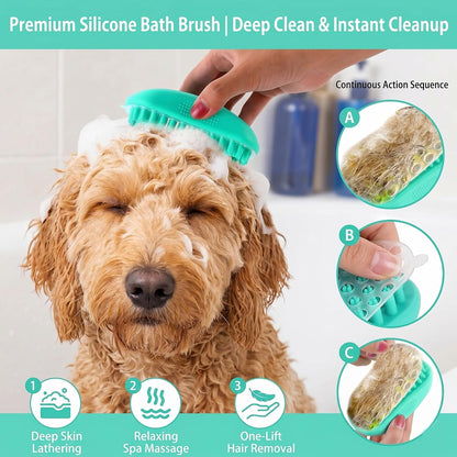 2 Pcs Self Cleaning Slicker Brush & Nail Clippers for Dog and Cats,Shedding Long and Short Haired Pets,Skin Friendly Deshedding Grooming Tool