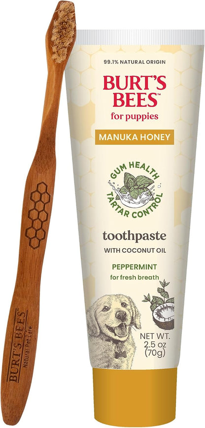 Burt's Bees Manuka Honey Peppermint Puppy Dental Kit, 2.5 Oz