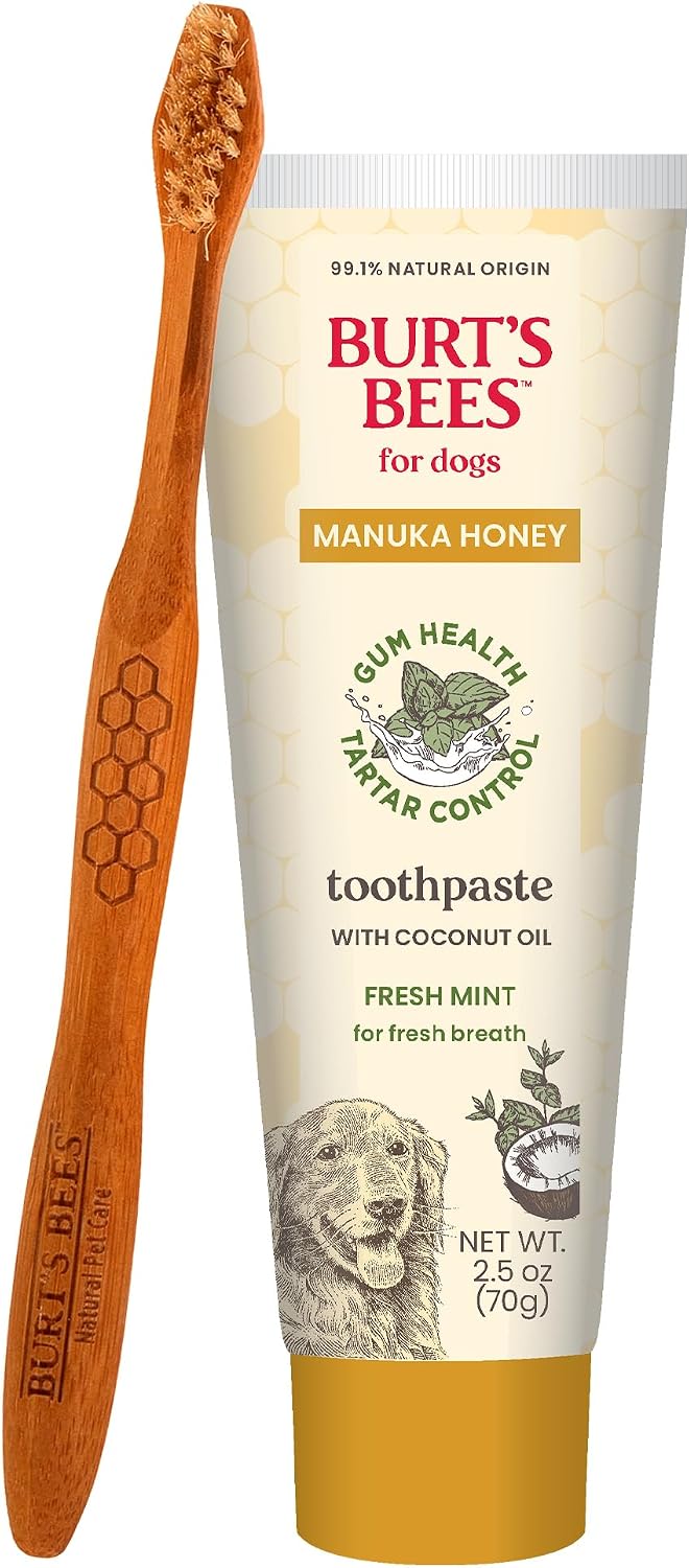 Burt's Bees Manuka Honey Peppermint Puppy Dental Kit, 2.5 Oz