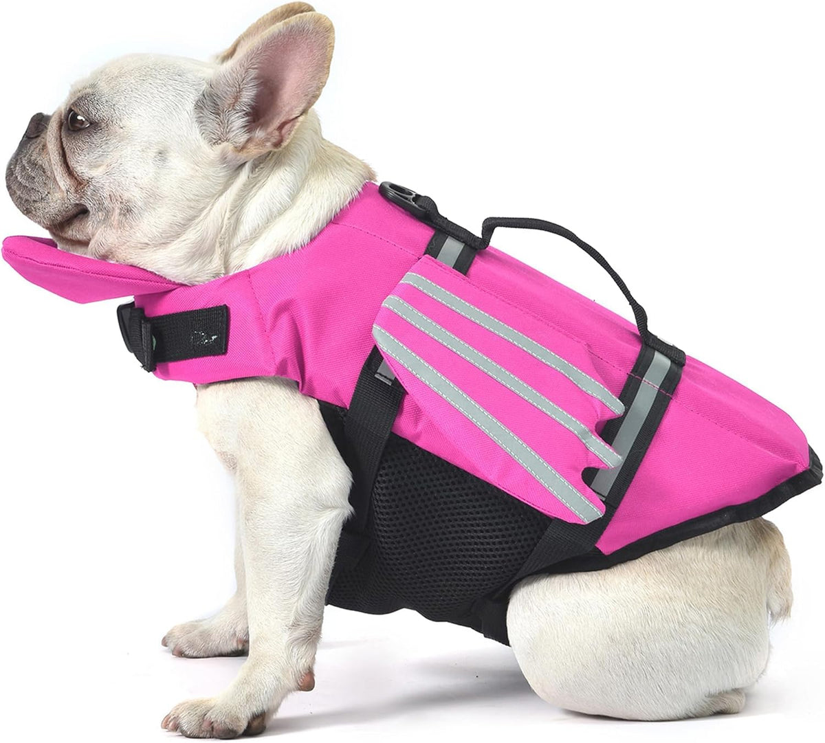 Dog Life Jacket, Cute Wings Adjustable Dog Life Vest with Chin Float and Handle for Swimming Boating Reflective High Buoyancy Swim Float Vest for Small Medium Large Dogs (Blue, M)