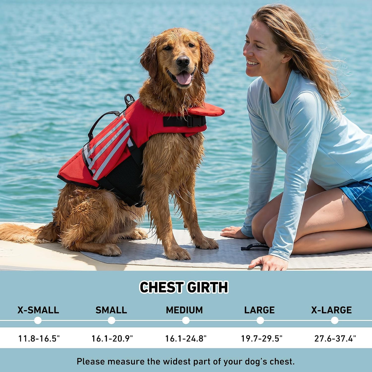 Dog Life Jacket, Cute Wings Adjustable Dog Life Vest with Chin Float and Handle for Swimming Boating Reflective High Buoyancy Swim Float Vest for Small Medium Large Dogs (Blue, M)
