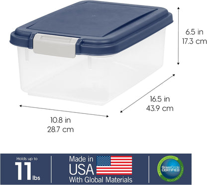 Dog Food Storage Container, Up to 11 lbs, Navy, Made in USA