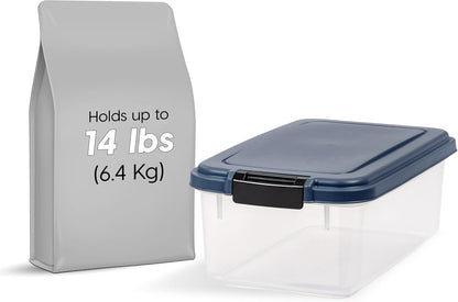 Dog Food Storage Container, Up to 11 lbs, Navy, Made in USA