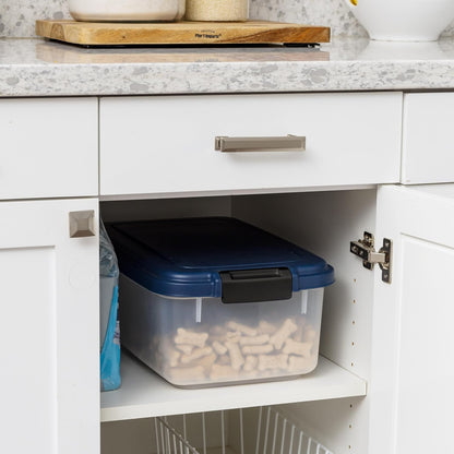 Dog Food Storage Container, Up to 11 lbs, Navy, Made in USA