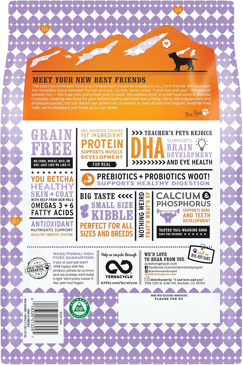 Naked Essentials Dry Dog Food - Lamb + Bison - High Protein, Real Meat, No Fillers, Prebiotics + Probiotics, 4lb Bag