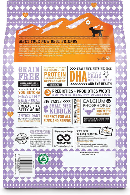 Naked Essentials Dry Dog Food - Lamb + Bison - High Protein, Real Meat, No Fillers, Prebiotics + Probiotics, 4lb Bag