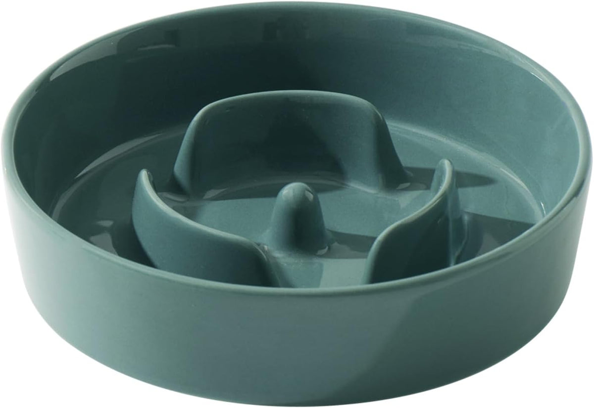 Havniva Ceramic Slow Feeder Dog Bowls, 1.6 Cups Dog Bowl Slow Feeding for Medium Breed, 8.2inch Puzzle Dog Food Bowl Slow Feeder Non-Slip Anti-Gulping and Anti-Choking Reduces Bloating