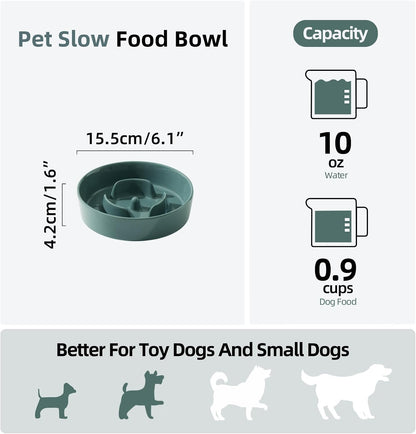 Havniva Ceramic Slow Feeder Dog Bowls, 1.6 Cups Dog Bowl Slow Feeding for Medium Breed, 8.2inch Puzzle Dog Food Bowl Slow Feeder Non-Slip Anti-Gulping and Anti-Choking Reduces Bloating