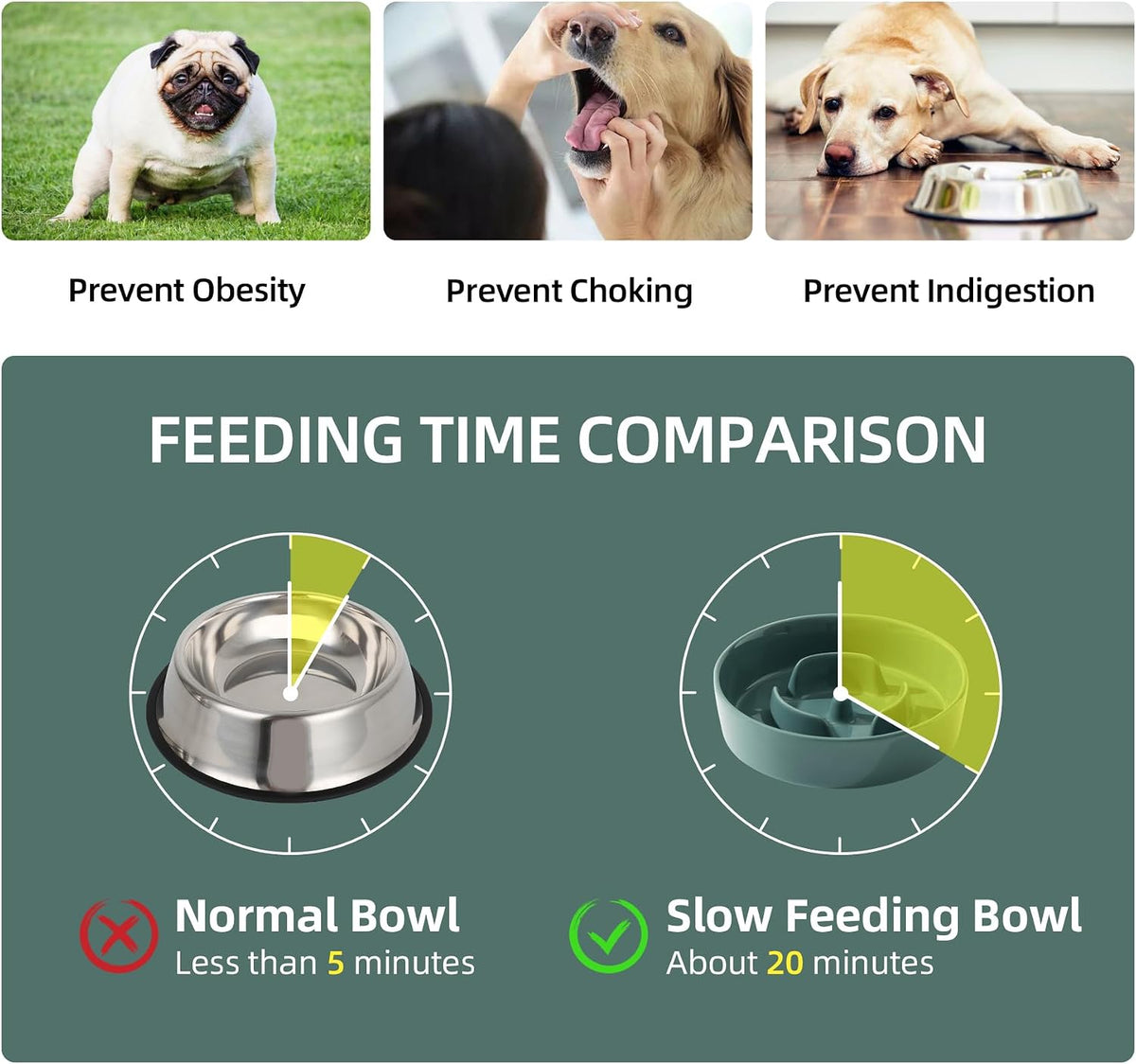 Havniva Ceramic Slow Feeder Dog Bowls, 1.6 Cups Dog Bowl Slow Feeding for Medium Breed, 8.2inch Puzzle Dog Food Bowl Slow Feeder Non-Slip Anti-Gulping and Anti-Choking Reduces Bloating