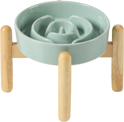 Havniva Ceramic Slow Feeder Dog Bowls, 1.6 Cups Dog Bowl Slow Feeding for Medium Breed, 8.2inch Puzzle Dog Food Bowl Slow Feeder Non-Slip Anti-Gulping and Anti-Choking Reduces Bloating