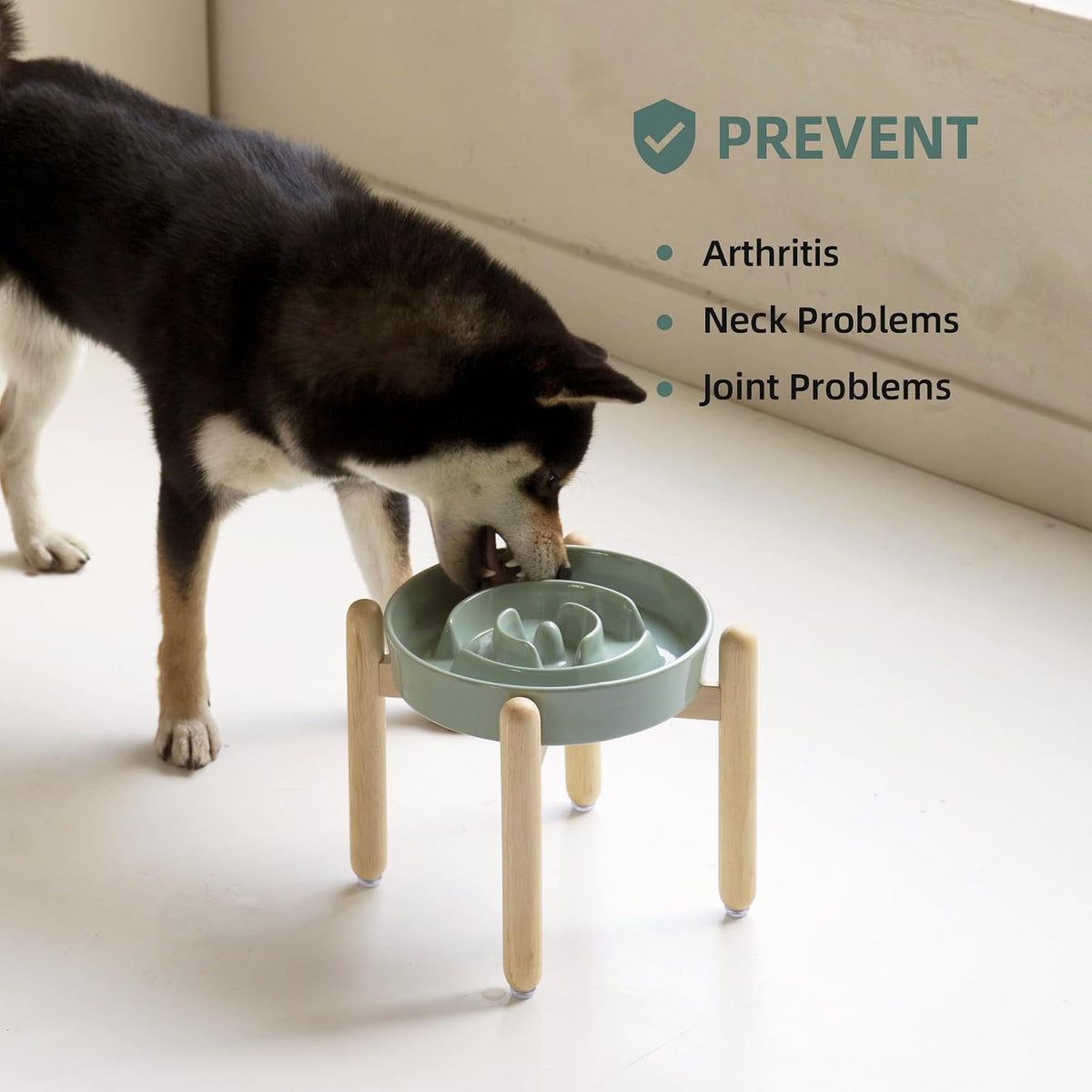 Havniva Ceramic Slow Feeder Dog Bowls, 1.6 Cups Dog Bowl Slow Feeding for Medium Breed, 8.2inch Puzzle Dog Food Bowl Slow Feeder Non-Slip Anti-Gulping and Anti-Choking Reduces Bloating