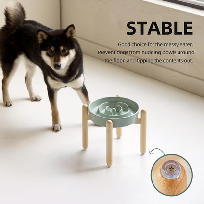 Havniva Ceramic Slow Feeder Dog Bowls, 1.6 Cups Dog Bowl Slow Feeding for Medium Breed, 8.2inch Puzzle Dog Food Bowl Slow Feeder Non-Slip Anti-Gulping and Anti-Choking Reduces Bloating