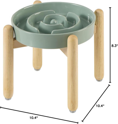 Havniva Ceramic Slow Feeder Dog Bowls, 1.6 Cups Dog Bowl Slow Feeding for Medium Breed, 8.2inch Puzzle Dog Food Bowl Slow Feeder Non-Slip Anti-Gulping and Anti-Choking Reduces Bloating