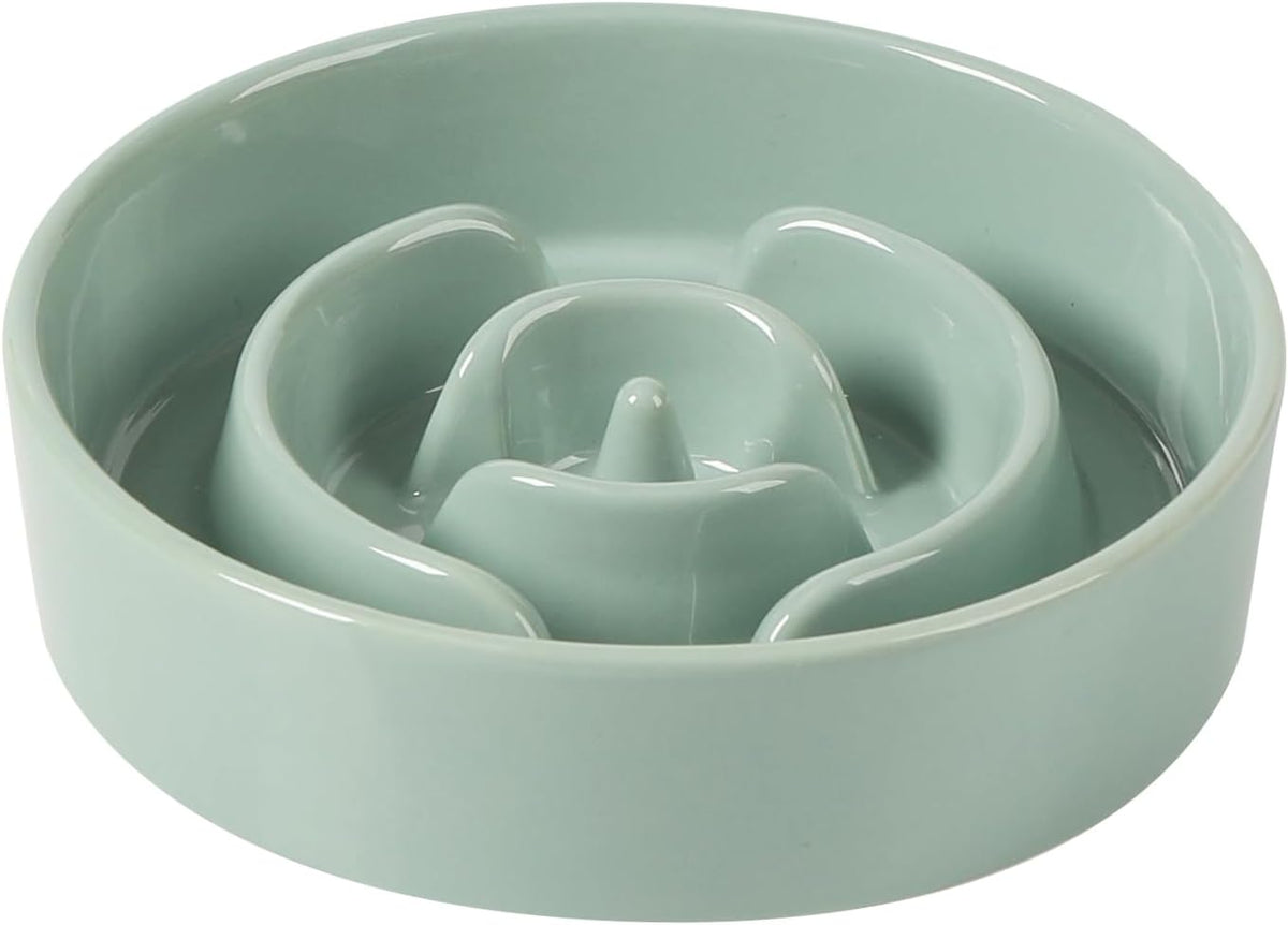 Havniva Ceramic Slow Feeder Dog Bowls, 1.6 Cups Dog Bowl Slow Feeding for Medium Breed, 8.2inch Puzzle Dog Food Bowl Slow Feeder Non-Slip Anti-Gulping and Anti-Choking Reduces Bloating