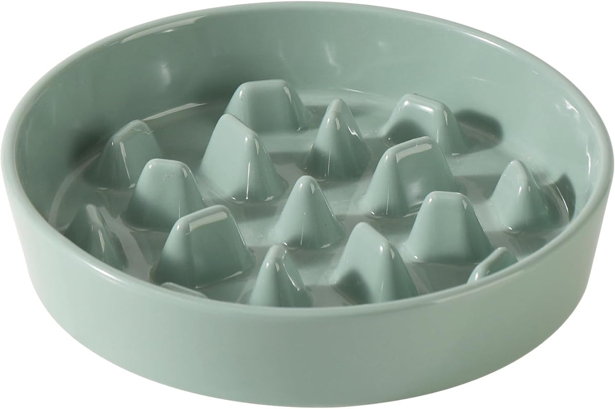 Havniva Ceramic Slow Feeder Dog Bowls, 1.6 Cups Dog Bowl Slow Feeding for Medium Breed, 8.2inch Puzzle Dog Food Bowl Slow Feeder Non-Slip Anti-Gulping and Anti-Choking Reduces Bloating