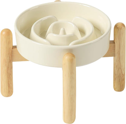 Havniva Ceramic Slow Feeder Dog Bowls, 1.6 Cups Dog Bowl Slow Feeding for Medium Breed, 8.2inch Puzzle Dog Food Bowl Slow Feeder Non-Slip Anti-Gulping and Anti-Choking Reduces Bloating