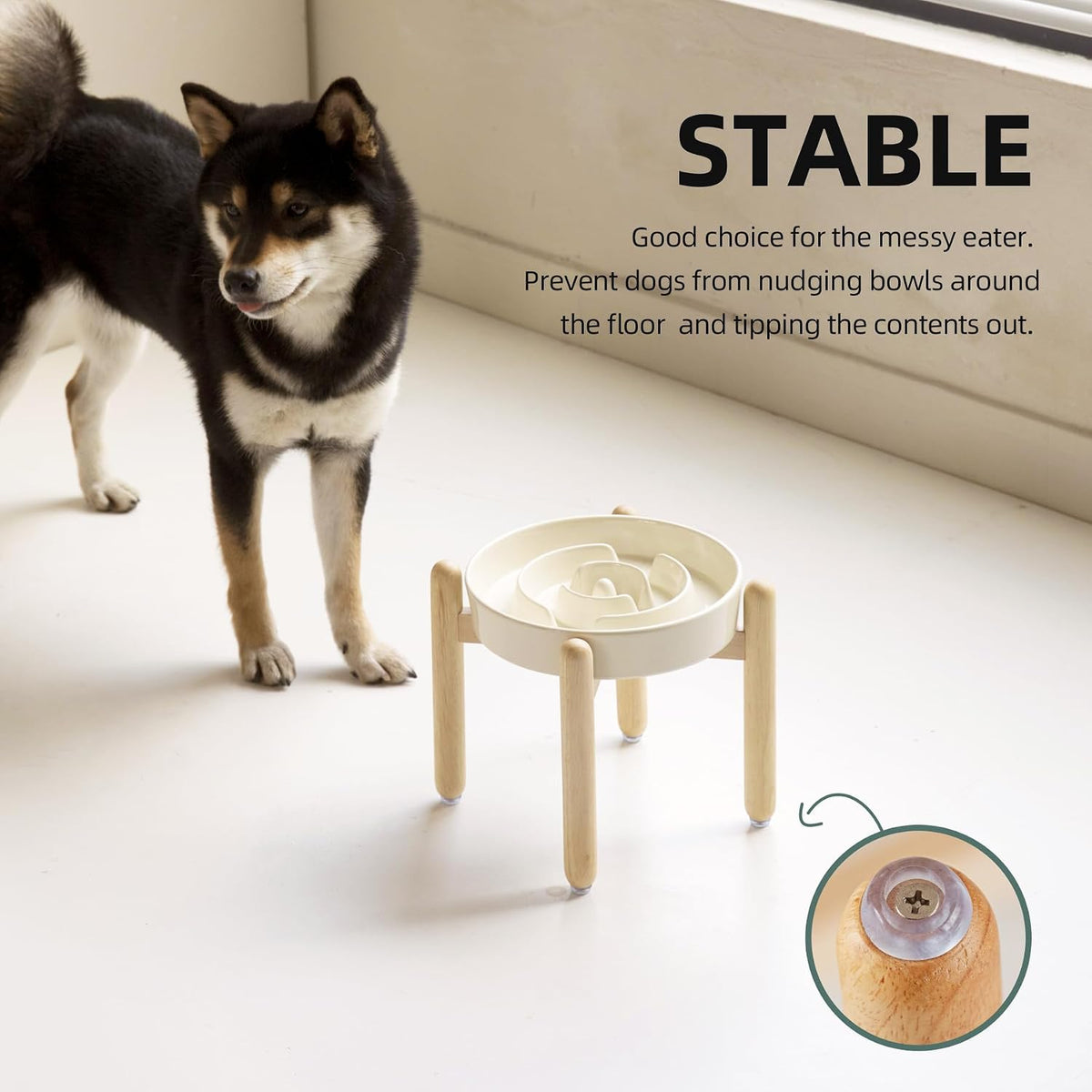 Havniva Ceramic Slow Feeder Dog Bowls, 1.6 Cups Dog Bowl Slow Feeding for Medium Breed, 8.2inch Puzzle Dog Food Bowl Slow Feeder Non-Slip Anti-Gulping and Anti-Choking Reduces Bloating