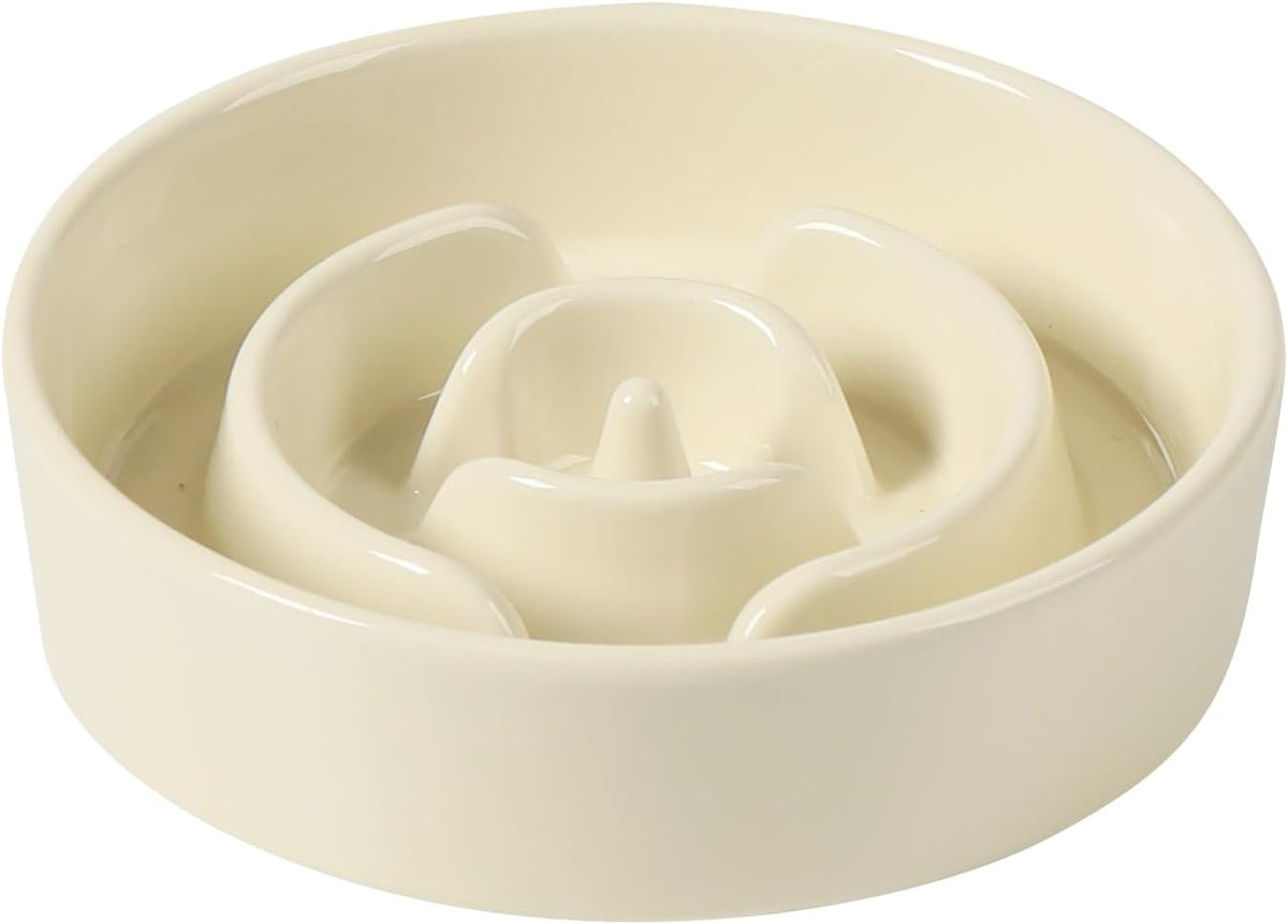 Havniva Ceramic Slow Feeder Dog Bowls, 1.6 Cups Dog Bowl Slow Feeding for Medium Breed, 8.2inch Puzzle Dog Food Bowl Slow Feeder Non-Slip Anti-Gulping and Anti-Choking Reduces Bloating