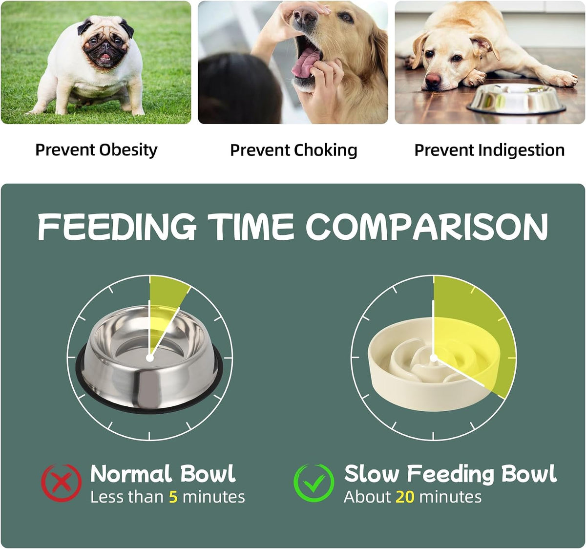 Havniva Ceramic Slow Feeder Dog Bowls, 1.6 Cups Dog Bowl Slow Feeding for Medium Breed, 8.2inch Puzzle Dog Food Bowl Slow Feeder Non-Slip Anti-Gulping and Anti-Choking Reduces Bloating