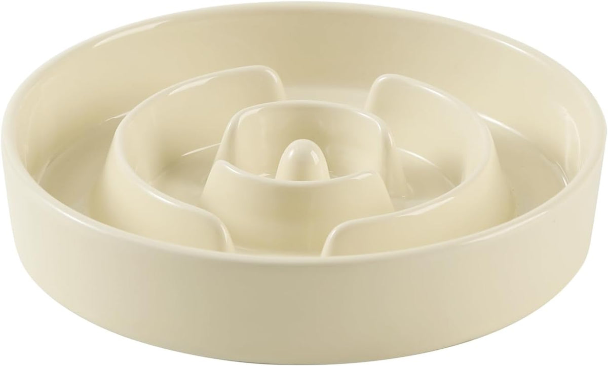Havniva Ceramic Slow Feeder Dog Bowls, 1.6 Cups Dog Bowl Slow Feeding for Medium Breed, 8.2inch Puzzle Dog Food Bowl Slow Feeder Non-Slip Anti-Gulping and Anti-Choking Reduces Bloating