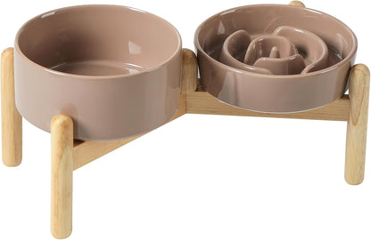 Havniva Ceramic Slow Feeder Dog Bowls, 1.6 Cups Dog Bowl Slow Feeding for Medium Breed, 8.2inch Puzzle Dog Food Bowl Slow Feeder Non-Slip Anti-Gulping and Anti-Choking Reduces Bloating