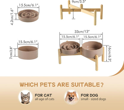 Havniva Ceramic Slow Feeder Dog Bowls, 1.6 Cups Dog Bowl Slow Feeding for Medium Breed, 8.2inch Puzzle Dog Food Bowl Slow Feeder Non-Slip Anti-Gulping and Anti-Choking Reduces Bloating