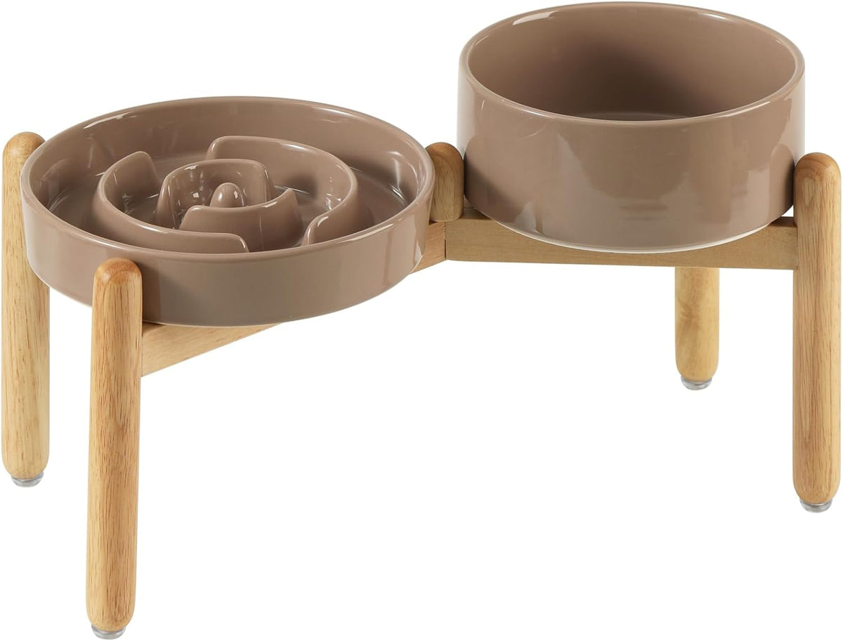 Havniva Ceramic Slow Feeder Dog Bowls, 1.6 Cups Dog Bowl Slow Feeding for Medium Breed, 8.2inch Puzzle Dog Food Bowl Slow Feeder Non-Slip Anti-Gulping and Anti-Choking Reduces Bloating