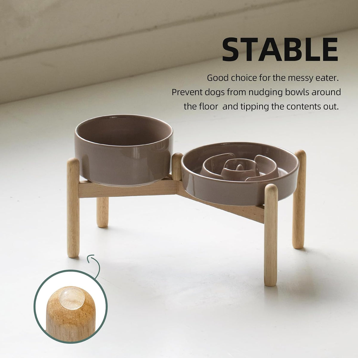 Havniva Ceramic Slow Feeder Dog Bowls, 1.6 Cups Dog Bowl Slow Feeding for Medium Breed, 8.2inch Puzzle Dog Food Bowl Slow Feeder Non-Slip Anti-Gulping and Anti-Choking Reduces Bloating
