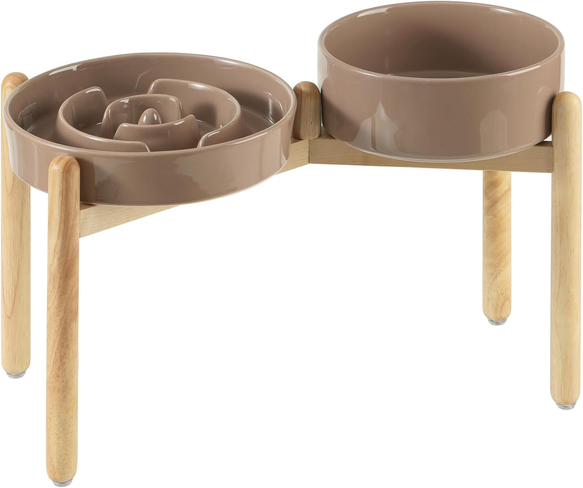 Havniva Ceramic Slow Feeder Dog Bowls, 1.6 Cups Dog Bowl Slow Feeding for Medium Breed, 8.2inch Puzzle Dog Food Bowl Slow Feeder Non-Slip Anti-Gulping and Anti-Choking Reduces Bloating