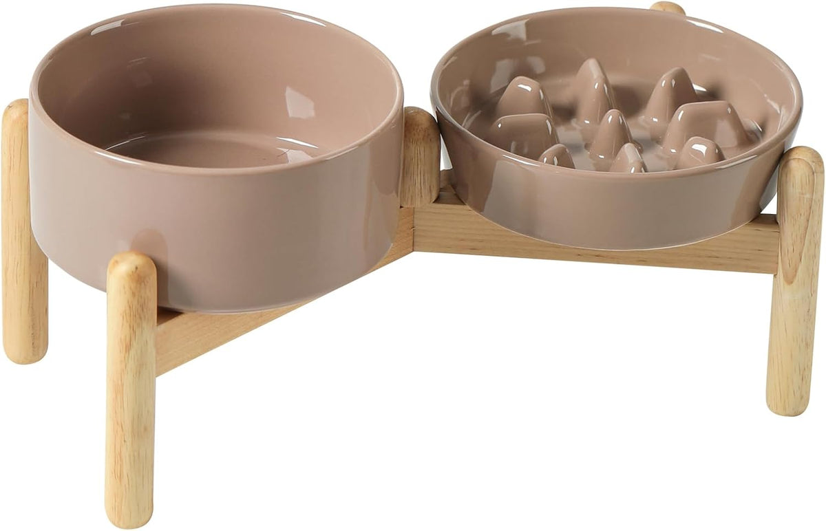 Havniva Ceramic Slow Feeder Dog Bowls, 1.6 Cups Dog Bowl Slow Feeding for Medium Breed, 8.2inch Puzzle Dog Food Bowl Slow Feeder Non-Slip Anti-Gulping and Anti-Choking Reduces Bloating