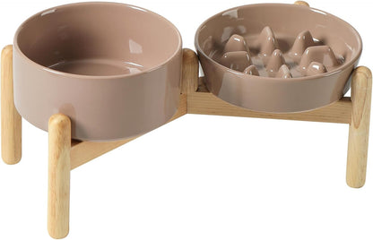 Havniva Ceramic Slow Feeder Dog Bowls, 1.6 Cups Dog Bowl Slow Feeding for Medium Breed, 8.2inch Puzzle Dog Food Bowl Slow Feeder Non-Slip Anti-Gulping and Anti-Choking Reduces Bloating