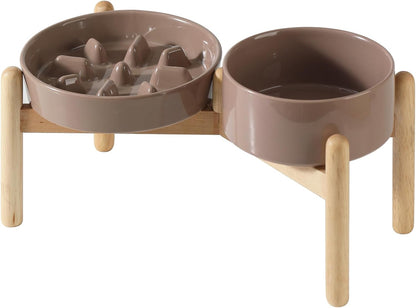 Havniva Ceramic Slow Feeder Dog Bowls, 1.6 Cups Dog Bowl Slow Feeding for Medium Breed, 8.2inch Puzzle Dog Food Bowl Slow Feeder Non-Slip Anti-Gulping and Anti-Choking Reduces Bloating